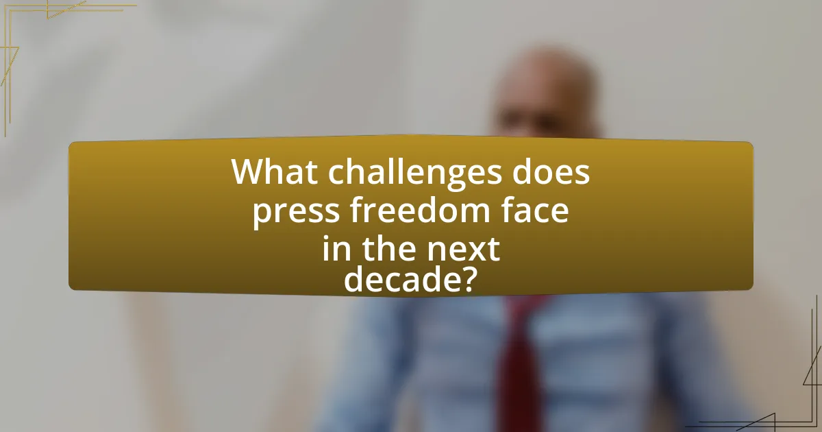 What challenges does press freedom face in the next decade?